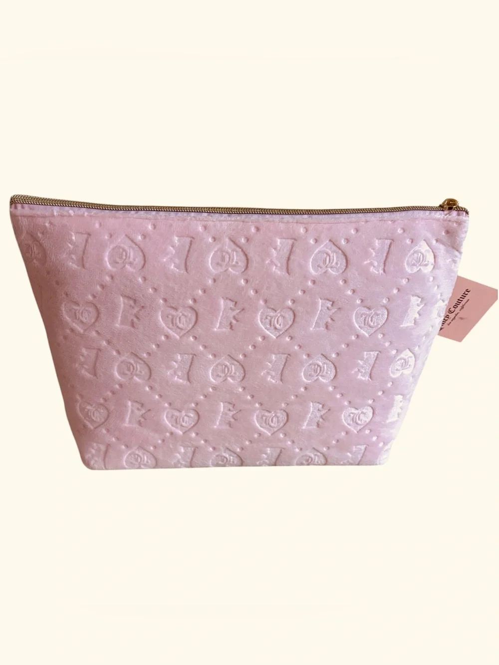 Juicy Couture large velour makeup bag - NWT